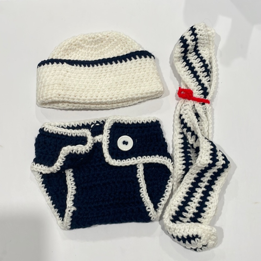EUC Baby Knit Sailor Suit Size 9 months